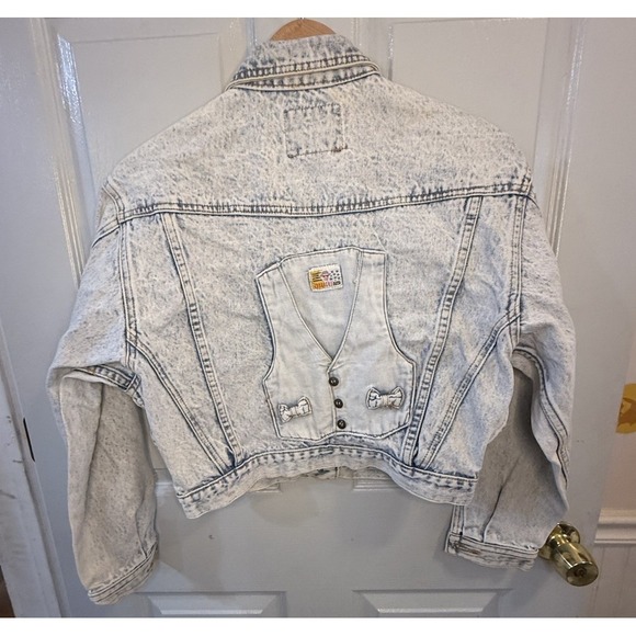 Vintage Jordache Jeanswear Acid Wash Cropped Denim Jacket - Women Size Small - Picture 2 of 13